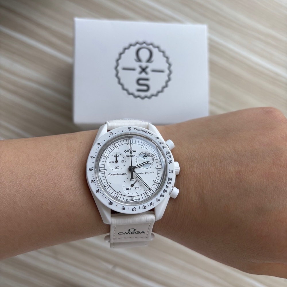 Omega white battery watch - Picture 2 of 9
